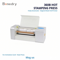Presse à estamper à chaud 360B – Imprimante numérique entièrement automatique pour feuilles de feuille d'aluminium 360B – Nouvelle presse à chaud pour cartes d'invitation, type plaque