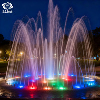 Fontaine de jardin moderne en acier inoxydable Guangdong Water Crown, durable, décorative pour l'extérieur, paysage de jardin, 110-230V, garantie 1 an