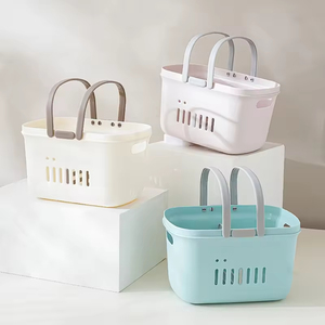 Giỏ đựng đồ vệ sinh cá nhân hình vuông cao cấp, có lỗ thoát nước, dành riêng cho sinh viên, tiện dụng - Product Image 3