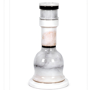 Cachimbas de Lujo Farida de Mármol Egipcio con Acabado Lacado, Bandeja Pesada de Color Natural y Florero de Diseño a Juego para Fumar Shisha - Product Image 4