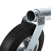 Nouvelle roue jockey en acier de 48 mm pour caravane de 150 kg avec roue pleine de 200x50 mm