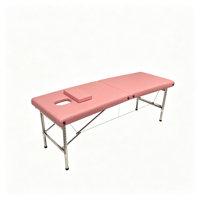 Table de massage multifonctionnelle moderne pliable et réglable en PU et acier inoxydable, avec éponge haute densité, pour chambre et salle de bain – Meilleure vente