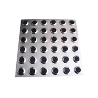 Tuiles tactiles en acier inoxydable 304/316 de haute qualité et dômes tronqués pavage métallique extérieur pour aveugle à l'intérieur du métro