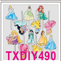 Décorations de gâteau en acrylique avec personnages de princesses, ensemble de décorations de gâteau pour anniversaire, pour décorer les gâteaux de fête d'anniversaire