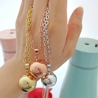 Collier de grossesse Bola en argent personnalisé pour femme, pendentif rond pour bébé, vente en gros de bijoux de mode