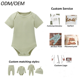 Nova Chegada 2025 - Softest Algodão Orgânico Tecido Escovado Bodysuits Bebê Curto Macacão - Product Image 6