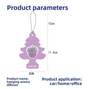Ambientador y Difusor de Fragancia para Coche y Armario, <span class=keywords><strong>con</strong></span> Diseño de Árbol Americano Pequeño, de Madera - Product Image 4