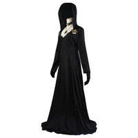 Costume de cosplay fantaisie de la Dame Maléfique Vampire Dimitrescu pour femme, robe noire pour Halloween et fête de carnaval