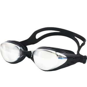 Ruiyue Swimming Goggles Adult Unisex Anti Fog UV Protection Training Beach Surfing Clear Lens <b>Black</b> <b>Frame</b> - Product Image 1