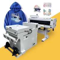 Printer DTF A1 60cm Terbaru Dengan Dual Head 1600 Xp600 I3200 Untuk Transfer Panas Kaos 24 Inch, Kit Printer DTF Vertikal Dengan Shaker