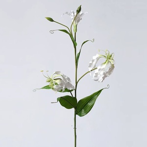 Fleurs artificielles H1020, lys Gloriosa, lys flamboyants, décoration d'intérieur, arrangements <span class=keywords><strong>de</strong></span> fleuristes, accessoires <span class=keywords><strong>de</strong></span> photographie, articles décoratifs - Product Image 3