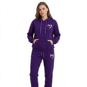 Premium Quality Women's Oversized <b>Jumper</b> <b>Pullover</b> Sweat Suit High Quality Fleece Cotton Two Piece Wide Women's Tracksuit - Product Image 6