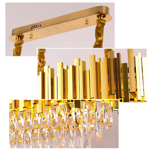 Candelabro de cristal K9 negro cuadrado grande moderno, lámpara de iluminación colgante de lujo, bombillas halógenas, suministro al por mayor para sala de estar - Product Image 5