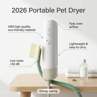 Produit Populaire 2026 Tendance Sèche-cheveux pour chien mains libres Sèche-col pour animaux de compagnie Toilettage 110000RPM Sèche-cheveux pour chat Airflow réglable Rangement facile 1000W