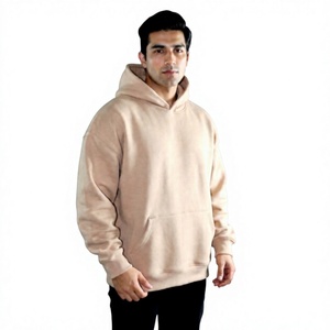 Sweat-shirt à capuche pour homme, couleur unie, coupe classique, en polaire, décontracté, pour l'automne, avec poche, manches longues - Product Image 1