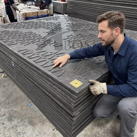 Tapis de protection de sol extérieur en UHMWPE haute résistance pour accès de matériel lourd, voie de circulation, épaisseur 25-40 mm, résistant aux UV