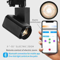 Projecteur sur rail LED COB 30W intelligent et orientable en aluminium moderne, anti-éblouissement, pour éclairage de musées, galeries et expositions