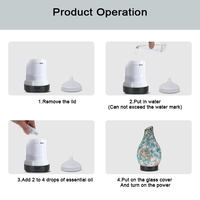 Diffuseur de parfum et huile essentielle de Table, mosaïque lumineuse Led, d'atmosphère romantique, verre, purificateur de parfum, Portable, Mini