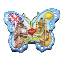 Aimant de réfrigérateur en résine personnalisable en gros London Design 2d3d Uk Aimants de réfrigérateur souvenir pour différentes décorations de pièces