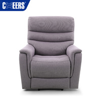 MANWAH CHEERS Fauteuil inclinable en tissu gris avec port de charge USB Fauteuil inclinable pour personnes âgées