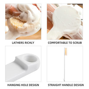 35cm lange Bade bürste mit geradem Griff Ganzkörper-Körper bürsten Must-Have für Peeling-Massage aus Nylon borsten - Product Image 6