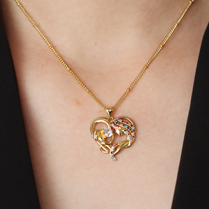 Pendentif de charme MAMA en zircon coloré de haute qualité HD354, or 18 carats, cadeau de fête des mères, cadeau d'anniversaire, accessoire pour femmes - Product Image 4
