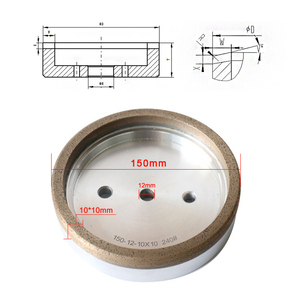 Đĩa mài kim cương liên tục Ruizuan Metal Bond, đĩa mài kim cương dạng cốc thủy tinh dùng cho máy tạo hình và tạo cạnh vát - Product Image 3