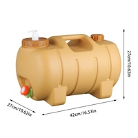 Conteneur à eau avec robinet, capacité 20 L, avec distributeur de savon, seau, carafe à eau pour le camping, la pêche, le lavage des mains, le barbecue, les urgences
