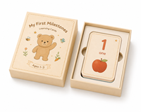 Ensemble de cartes flash pour tout-petits unisexe, cartes illustrées vibrantes, comprenant des cartes d'apprentissage sur les nombres, les animaux et les lettres