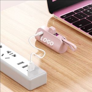 พาวเวอร์แบงค์แบบแคปซูล พกพาสะดวก รุ่นโปรโมชั่น ความจุ 5000mAh วัสดุ PVC พร้อมโลโก้ - Product Image 4