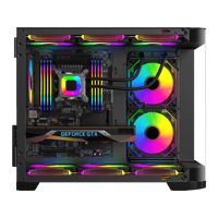 AntarcChill Wholesale Curvy Cube Tempered Glass Mid Tower Gaming Pc Case Micro ATX ITX Desktop Computer Chassis for Gamer Casing