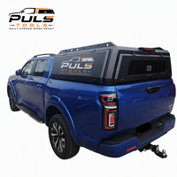 Capot de camionnette et coque de camping-car en aluminium PULS pour benne de pick-up, auvent rigide sur mesure avec portes latérales sécurisées