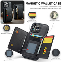 Coque de Téléphone en Cuir PU Leyi Étui Portefeuille à Rabat avec Blocage RFID pour iPhone 15 et Samsung S24 Compatible Charge Sans Fil