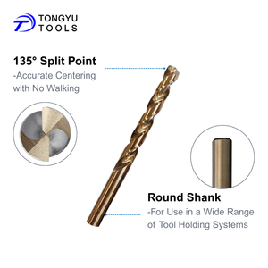13個入りコバルトドリルビットセット、M35 HSS Co 5% メトリック DIN338 135 スプリットポイントビット、ステンレス鋼、硬化金属用 - Product Image 4