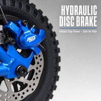 Moto électrique tout-terrain HUS pour enfants de 3 à 6 ans, 12 pouces, batterie lithium 36V, pneus cramponnés, cadre en aluminium, fourche avant
