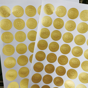 Di alta qualità su ordinazione <span class=keywords><strong>logo</strong></span> in rilievo della stagnola di oro timbrato adesivo <span class=keywords><strong>adesivi</strong></span> - Product Image 3