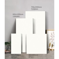 Azulejos Mate con Tacto de Terciopelo de 750x1500 mm - Cuerpo Superblanco Antideslizante para Hogares Modernos y Espacios Comerciales