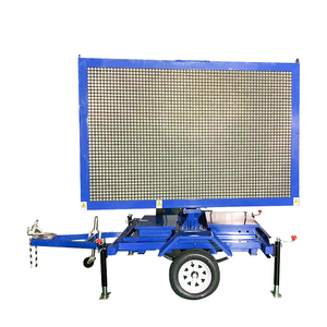Affichage LED mobile sur remorque, alimenté par énergie solaire, pour signalisation routière avec animations/images/textes, haute visibilité (>1000m) - Product Image 4