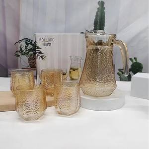 Juego de cinco piezas de teteras para agua fría, tazas para el hogar, vasos de verano, juego de vasos de agua de vidrio transparente. - Product Image 4