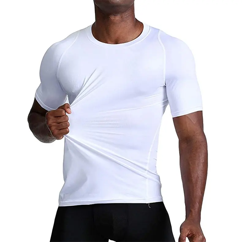Custom muscle fit fitness gym sports stretchedable dry fit t shirt for men