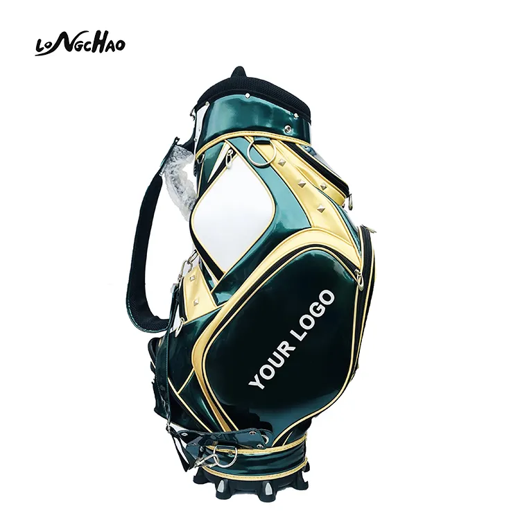 Newest Design Waterproof Leather Custom Logo Carry Club Stand Golf Outdoor Bag For Men Women