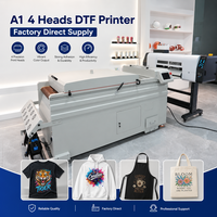 Imprimante DTF XM All In One 4 têtes avec sécheur vibrant, machine d'impression numérique industrielle pour usine de vêtements