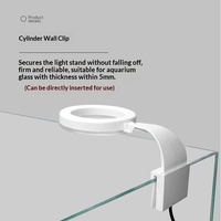 Lampe LED à clipser haute luminosité pour aquariums plantés, terrariums et micro-paysages, 5W, ronde