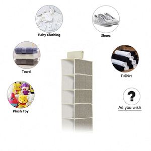 Good Quality Wardrobe Hanging Storage Sturdy Canvas 10 Shelves 20 Compartments Organizer for Shoes <b>Clothes</b> - Product Image 2