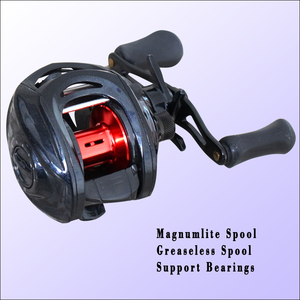 Carretes de Pesca Baitcasting Personalizados 3+1BB 6.4:1 con Carrete de Plástico y Sistema de Freno Estrella <span class=keywords><strong>para</strong></span> Río, Lago y Arroyo - Product Image 6