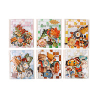 15 autocollants par paquet, collection d'objets quotidiens et autocollants décoratifs