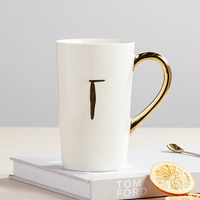 Fabricant Offre Spéciale tasse à café en céramique en vrac bon marché tasse en céramique décalcomanie en or véritable tasse personnalisée tasse blanche