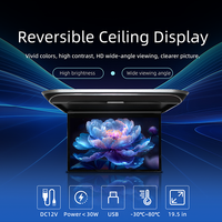 Écran de plafond HD 19,5 pouces, moniteur de toit, écran TV de voiture rabattable manuellement, moniteur TV pour véhicule commercial, moniteur TV pour bus