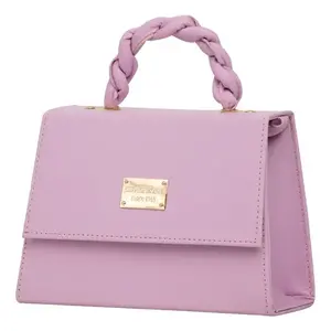 Bolso Bandolera Vintage Fana Lucela Lena de Asa Única, Color Lila, Cuero PU, Impermeable, para Verano e Invierno - Product Image 1