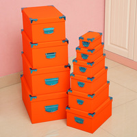 Nouvel arrivage : Kit de boîtes cadeaux en papier grain litchi, boîtes de rangement pour la maison avec poignées, ensemble de 10 boîtes cadeaux avec protection d'angle